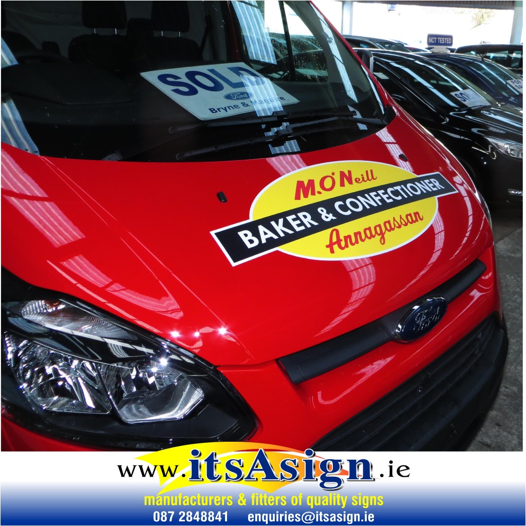 signs on red van by signmakers in annagassan dundalk